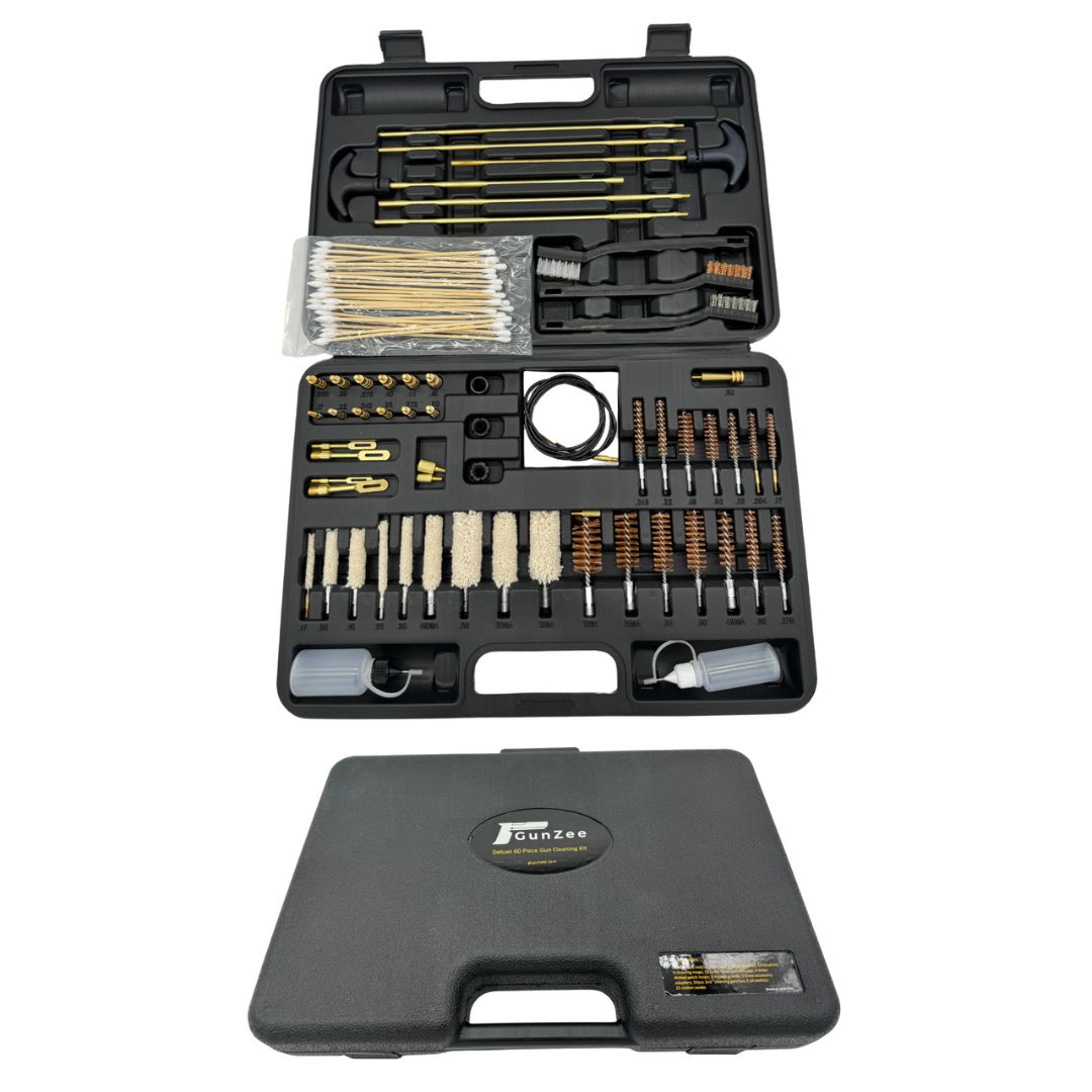 Deluxe All-in-One Gun Cleaning Kit – For Handguns, Rifles, Shotguns & Muzzleloaders with Brass Rods, Brushes, Jags & Case