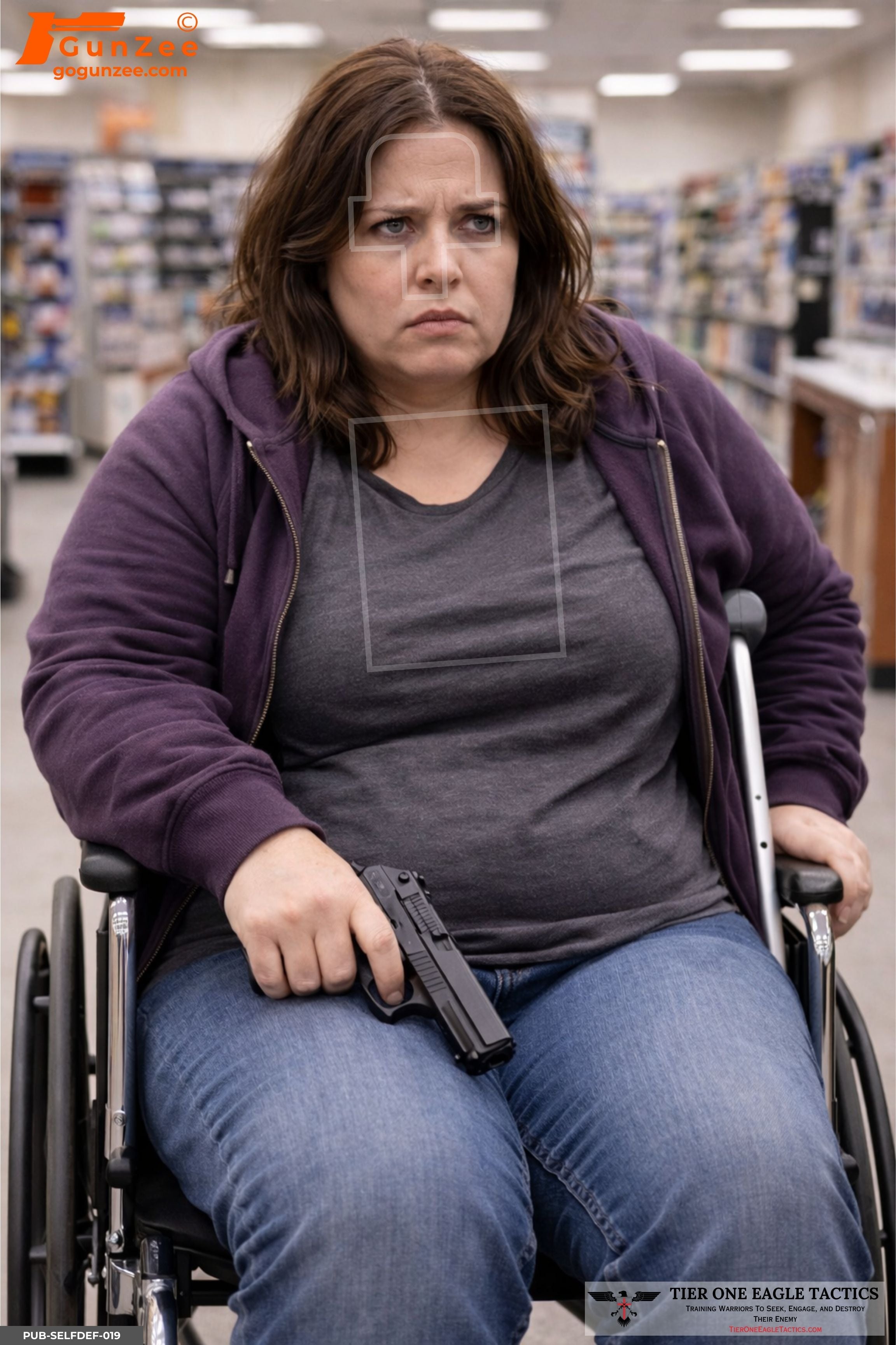 Wheelchair Ambiguous Threat – Concealed Handgun Public Encounter Shooting Target