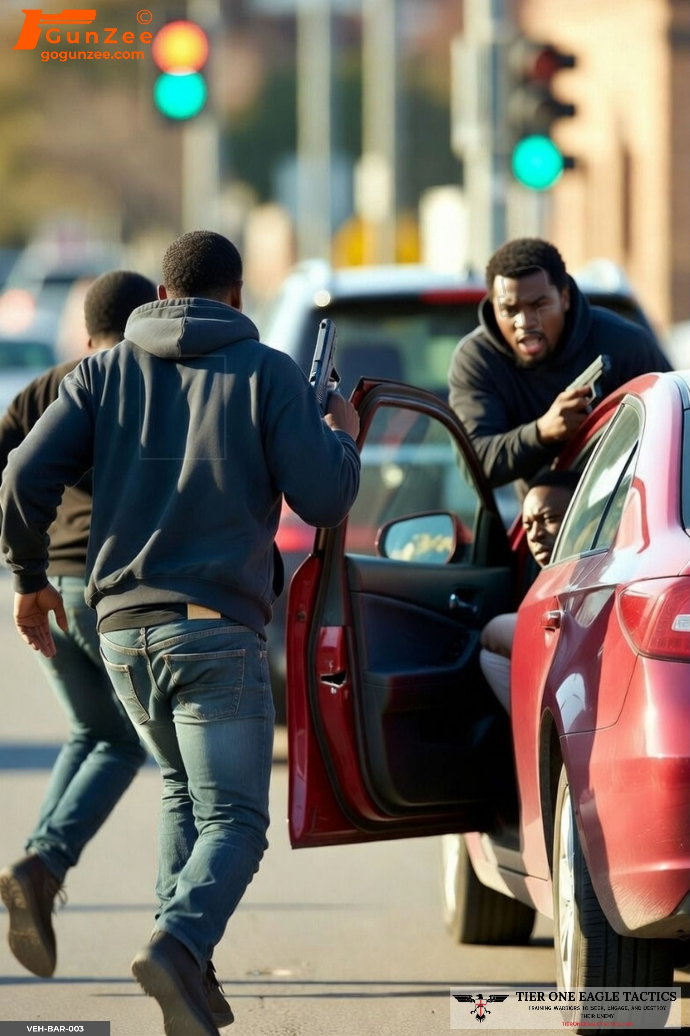 Vehicle Barrier Multi-Aggressor Carjacking Shooting Target