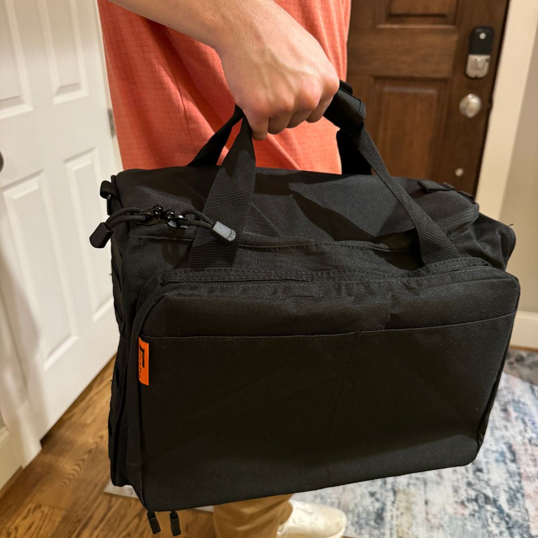 Heavy Duty Range Bag – 600D Ballistic Nylon Shooting Gear Bag with Padded Compartments, Customizable Dividers & Ample Storage for Firearms, Ammo & Accessories — image 7