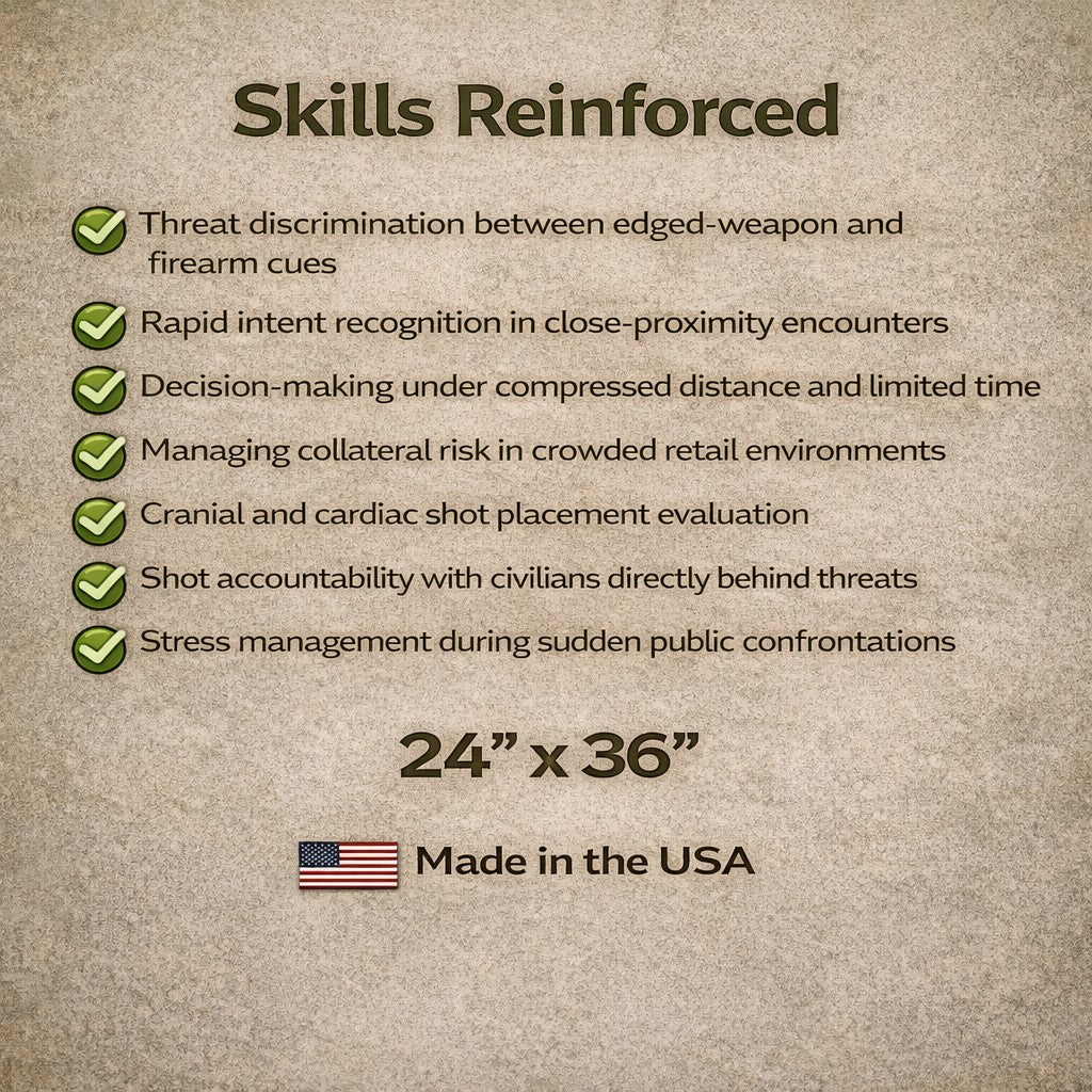 Grocery Aisle Dual-Threat Confrontation Shooting Target