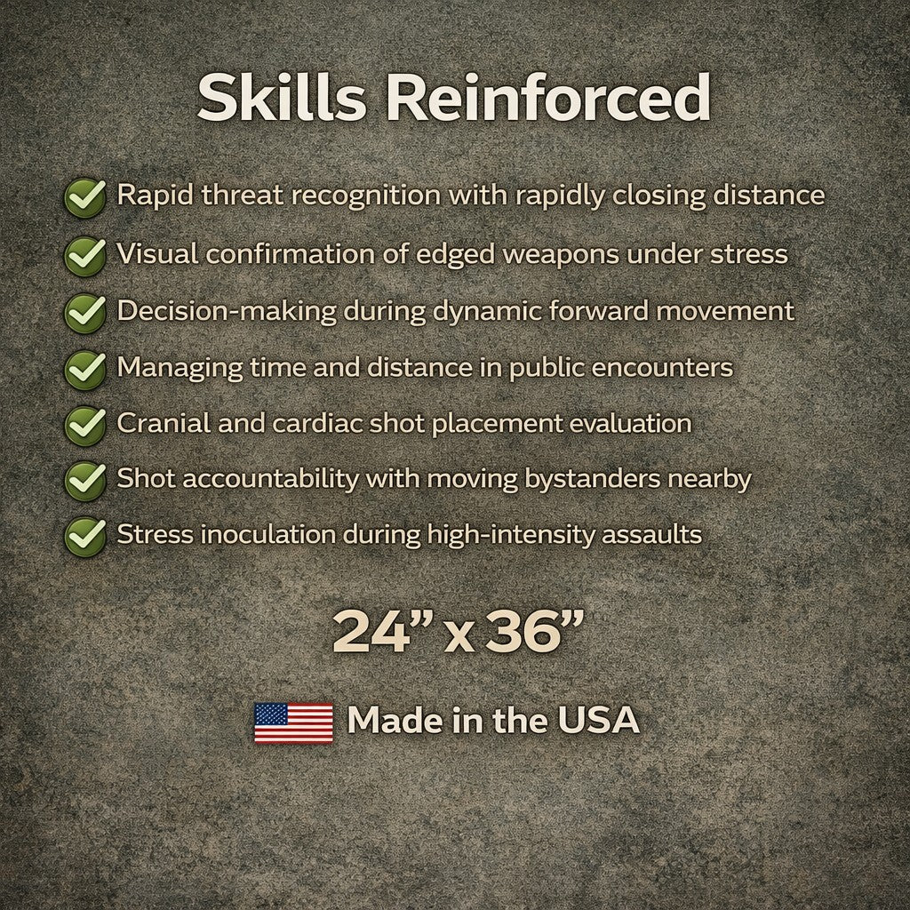 Advancing Crowd Knife Assault Shooting Target