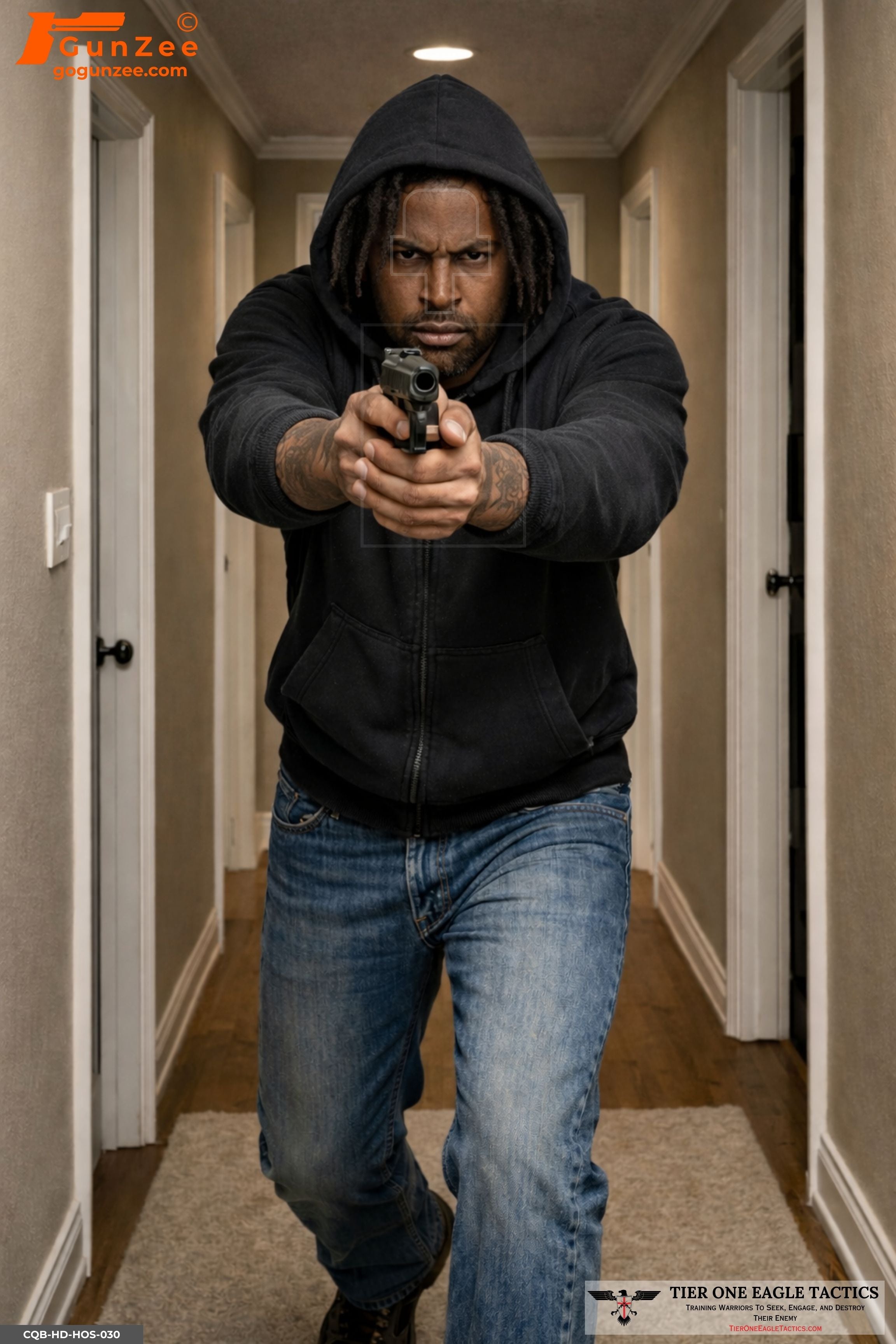 Hallway Advancing Armed Intruder Decision-Making Shooting Target