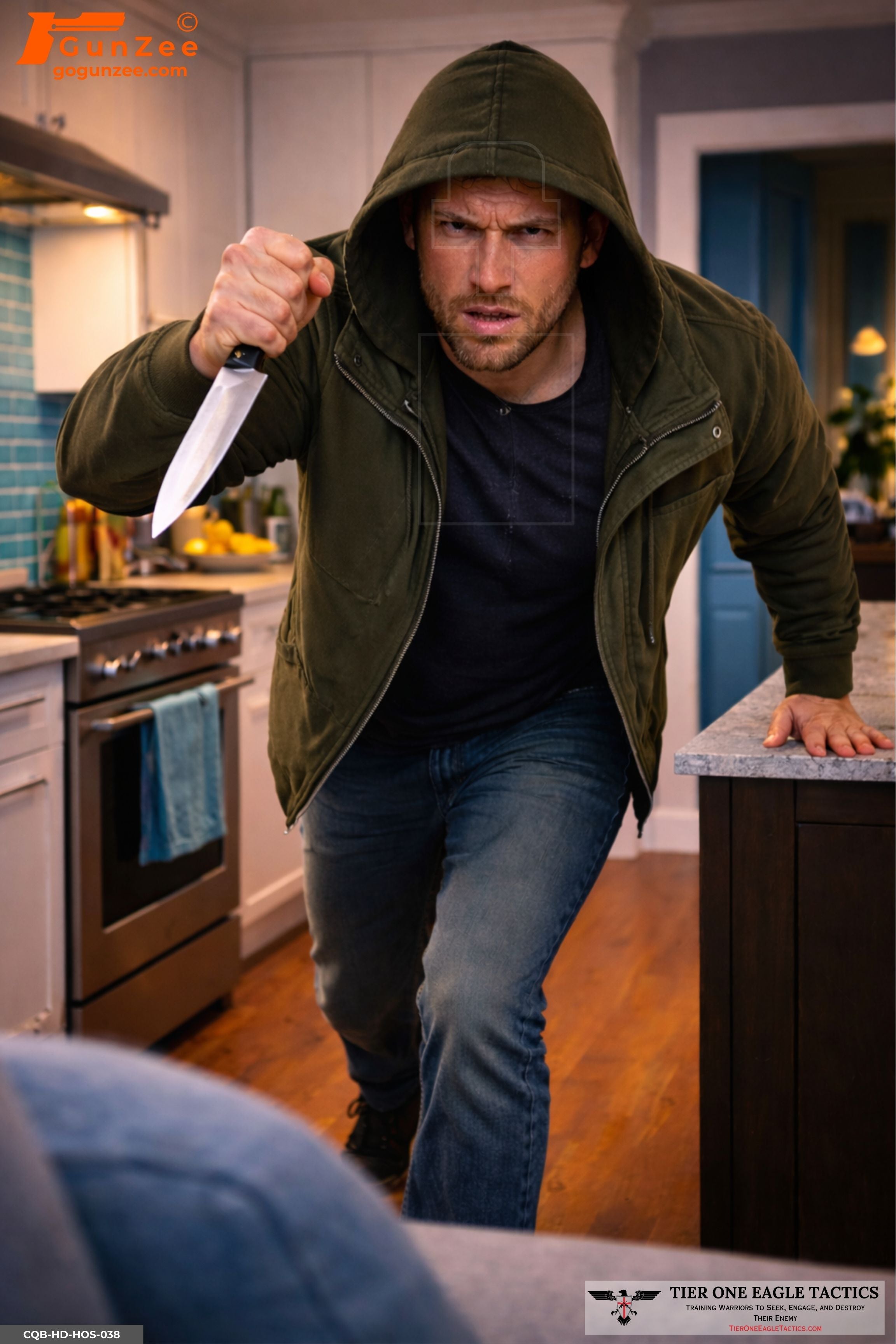 Kitchen Advancing Knife Threat Shooting Target