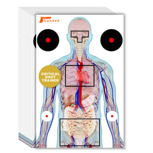Anatomy Target Shooting Targets 22"x34" – Paper Range Targets for Handgun, Rifle & Airsoft Practice – 25 Pack