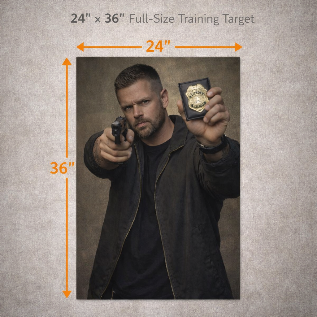 Low-Light Badge Presentation – Plainclothes Officer Identification Scenario